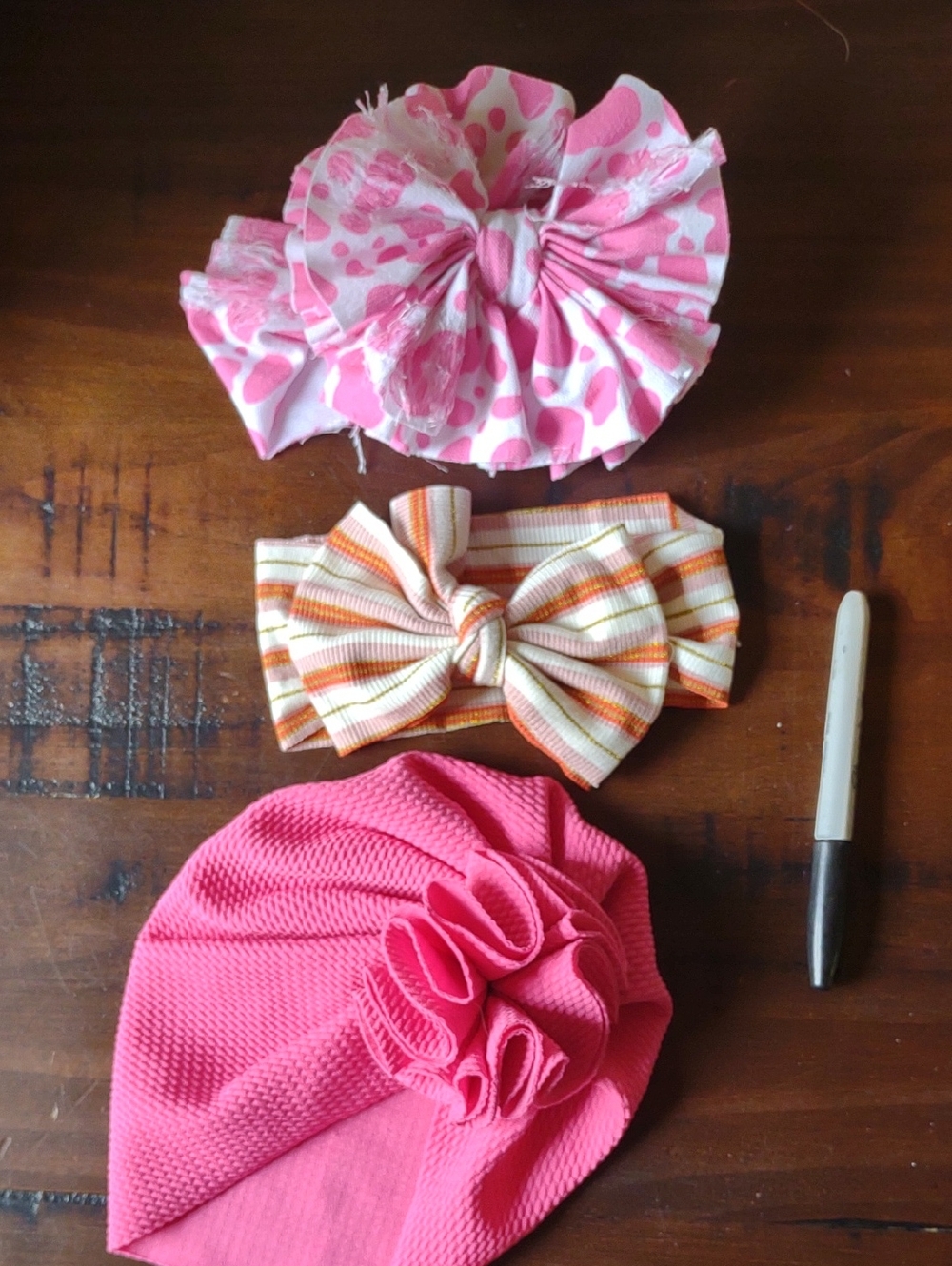 Kids Pink Headband Set - 3-Piece Floral & Bow Styles